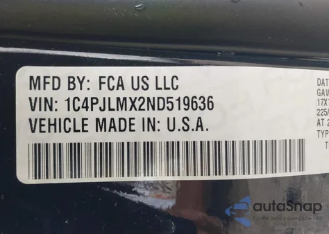 2022 Jeep Cherokee Latitude Lux Fwd z USA, uszkodzony, nr VIN 1C4PJLMX2ND519636